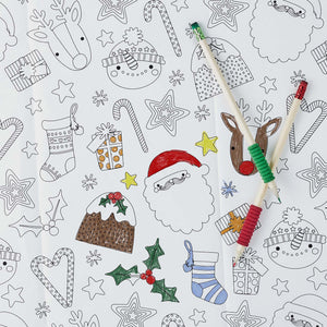 Merry Christmas Festive Colour In Paper Tablecloth