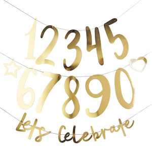 Metallic Mix Up Gold Lets Celebrate Customisable Card Banner 2.2m