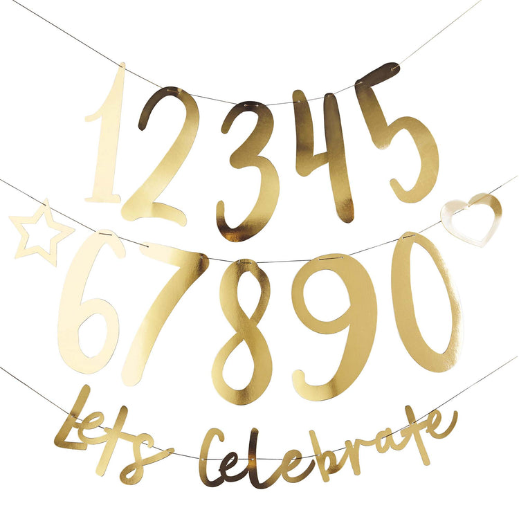 Metallic Mix Up Gold Lets Celebrate Customisable Card Banner 2.2m