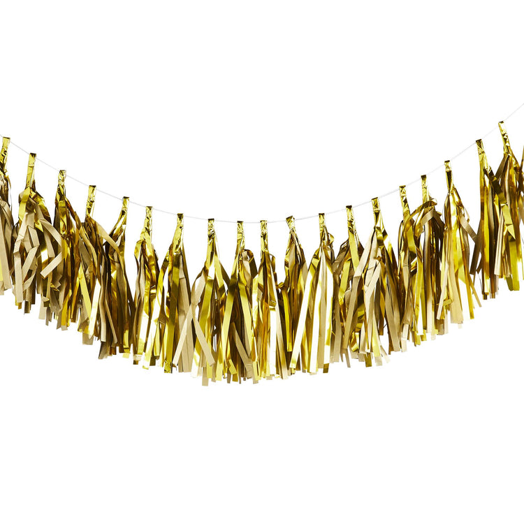 Metallic Mix Up Gold Tassel Garland 2m