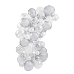 Metallic Mix Up Silver Balloon Arch Kit