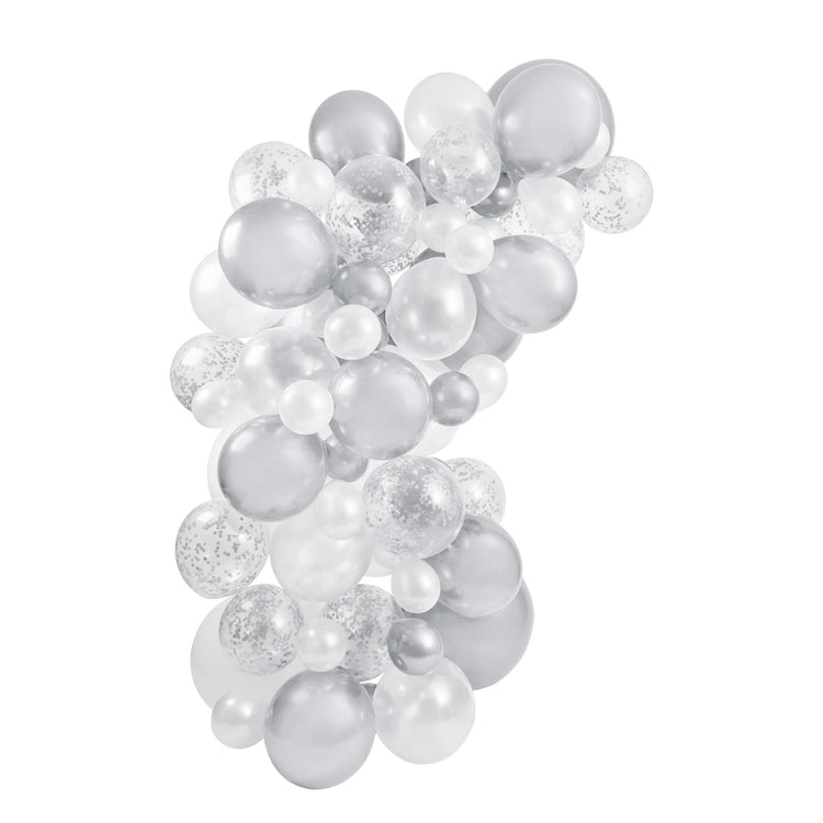Metallic Mix Up Silver Balloon Arch Kit
