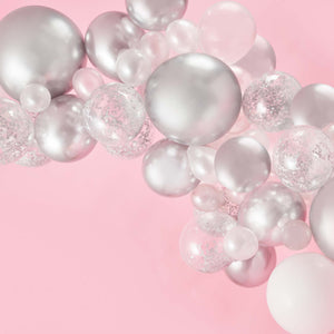 Metallic Mix Up Silver Balloon Arch Kit
