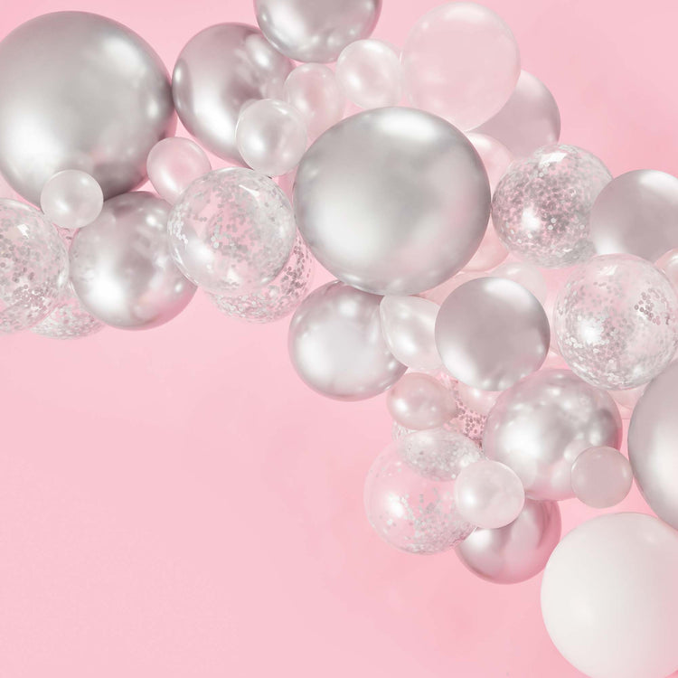 Metallic Mix Up Silver Balloon Arch Kit