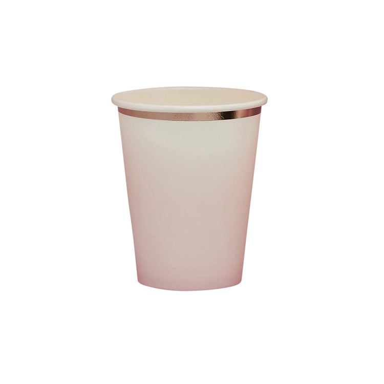Ombre Metallic Rose Gold & Pink Ombre 250ml Paper Cups