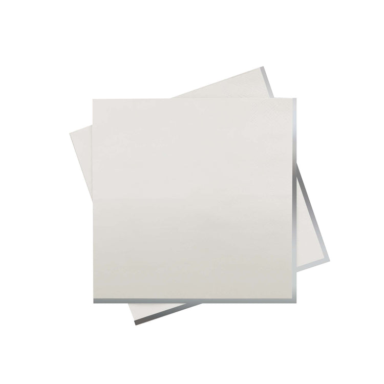 Ombre Metallic Silver & Grey Ombre Lunch Napkins
