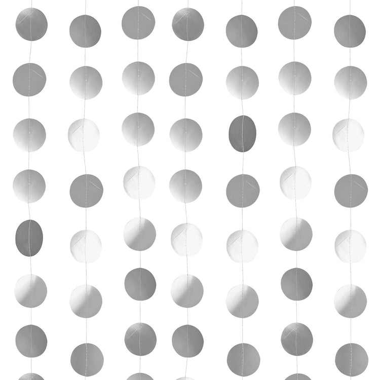 Metallic Mix Up Silver Circle Card Backdrop 20m