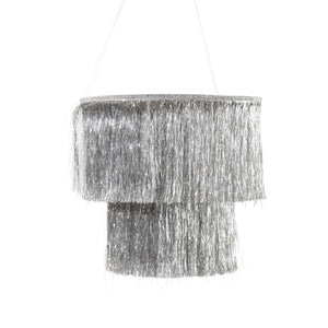 Disco Party Silver Fringe Chandelier