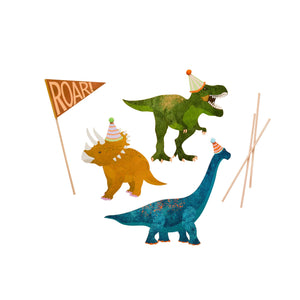 Party Dinosaurs Card Cake Topper Set