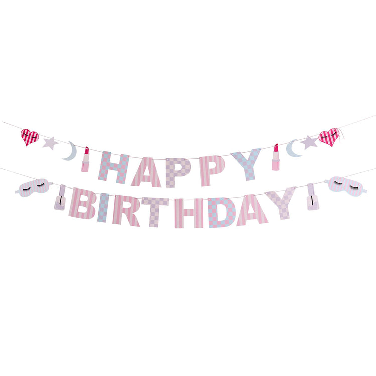 Pamper Party Happy Birthday Card Banner 2.2m