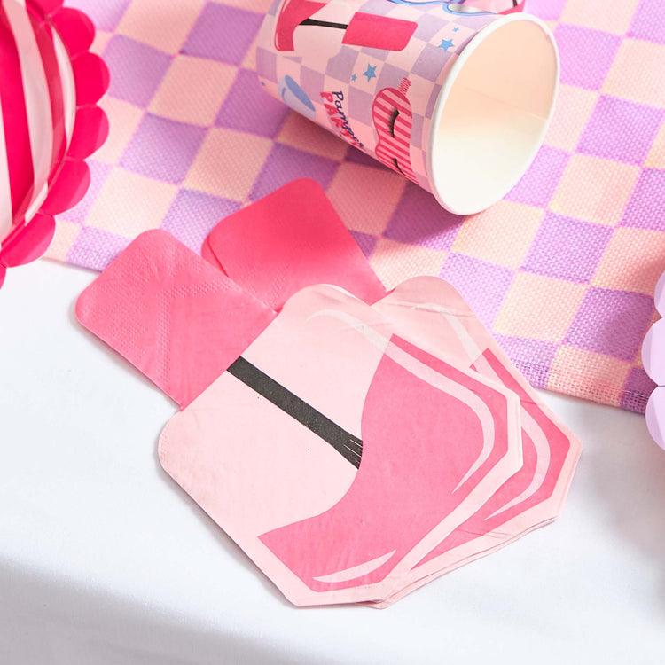 Pamper Party Nail Varnish Shaped Napkins