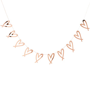 She said yaaas Rose Gold Heart Garland 2m