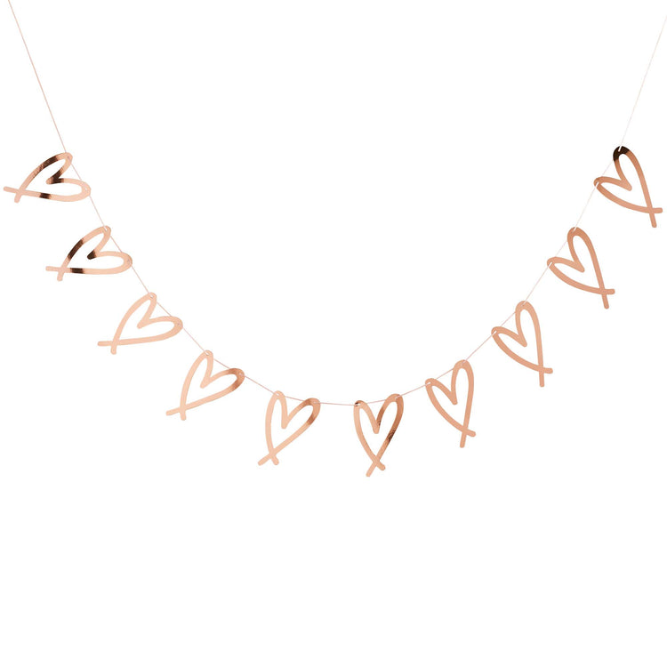 She said yaaas Rose Gold Heart Garland 2m