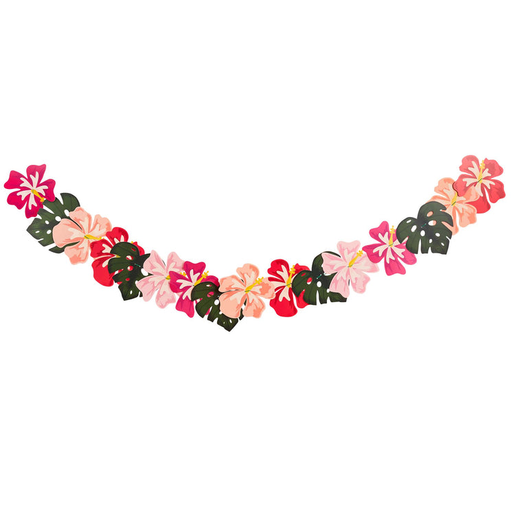 Aloha! Tropical Flower Card Garland 2m