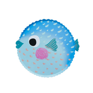 Whale Of A Time Puffer Fish Shaped Paper Plates NPC