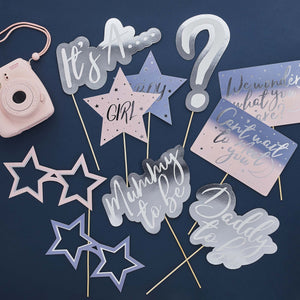 We Wonder What You Are? Gender Reveal Photo Booth Props