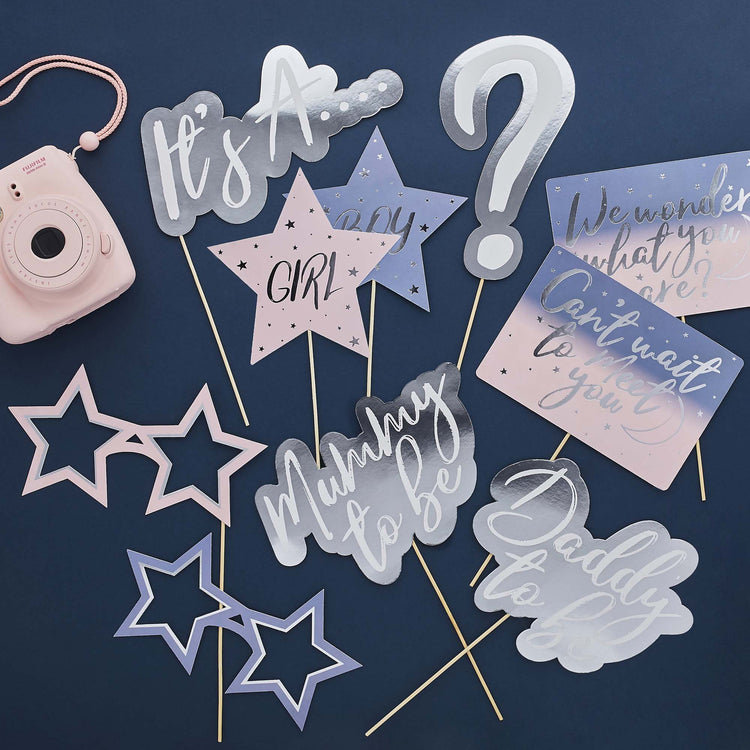 We Wonder What You Are? Gender Reveal Photo Booth Props