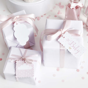 Baby Shower Pink Paper Gift Tags