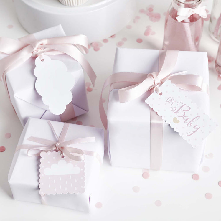 Baby Shower Pink Paper Gift Tags