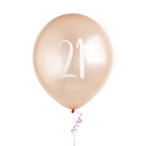Metallic Mix Up Rose Gold 21 Latex 30cm Balloons