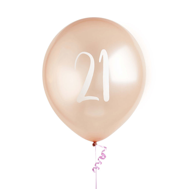 Metallic Mix Up Rose Gold 21 Latex 30cm Balloons