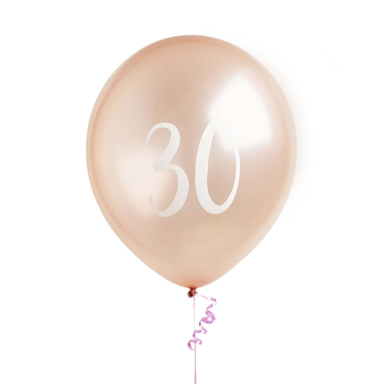 Metallic Mix Up Rose Gold 30 Latex 30cm Balloons