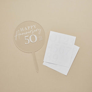 Anniversary Custom Acrylic Cake Topper