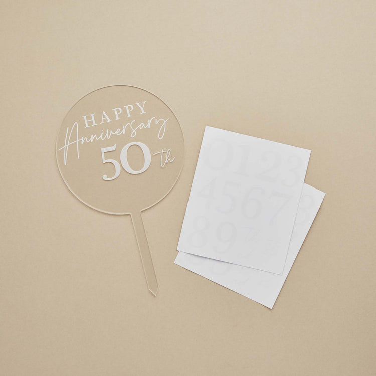 Anniversary Custom Acrylic Cake Topper