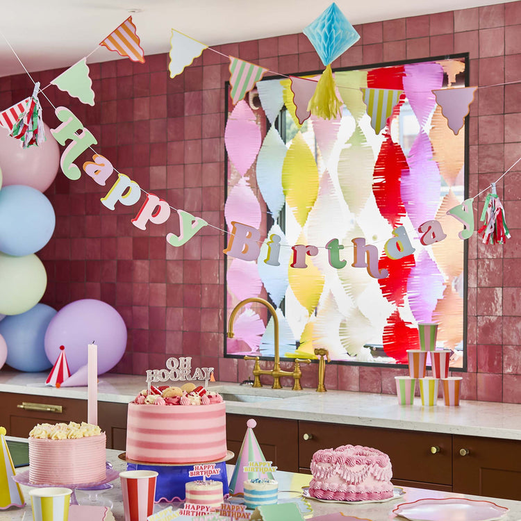 Bright Banquet Bright Banquet Happy Birthday Card Banner 2m