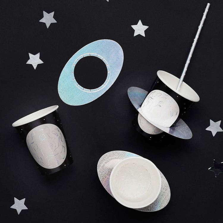 Blast Off Planet 250ml Paper Cups