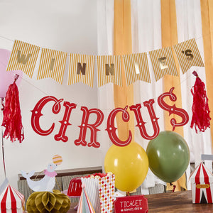 Circus Party Customisable Card Banner 2.2m