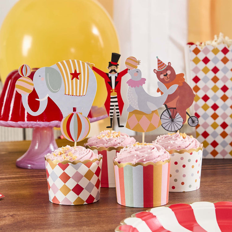 Circus Party Food Picks & Food Cup Set