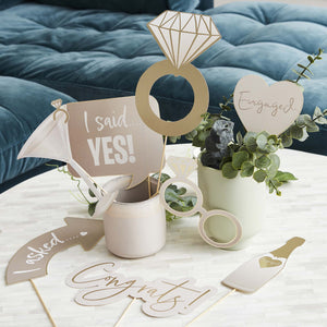 Engagement Photo Booth Props