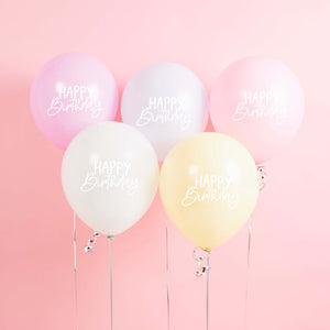 Eco Rainbow Happy Birthday 30cm Latex Balloons
