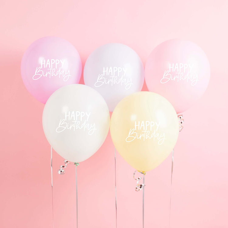 Eco Rainbow Happy Birthday 30cm Latex Balloons