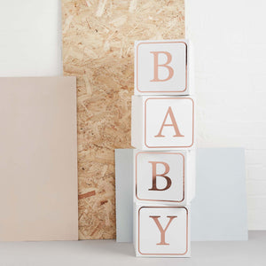 Hello Little One Rose Gold Baby Jumbo Blocks