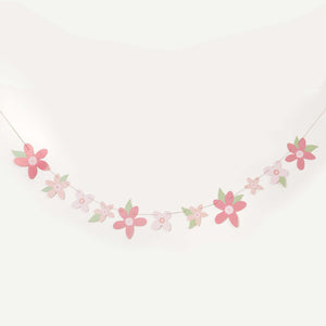 Little Princess Pink Flower Card Garland 2m