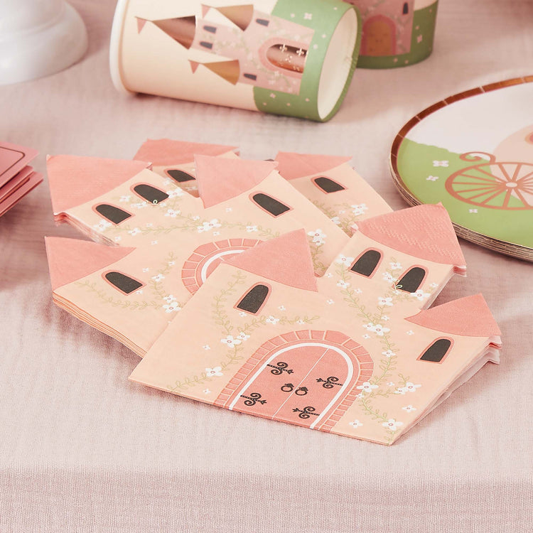 Little Princess Castle Shaped Napkins