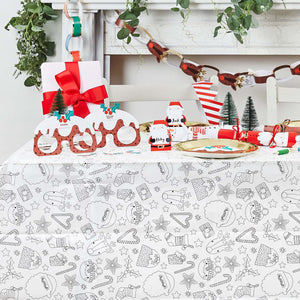 Merry Christmas Festive Colour In Paper Tablecloth