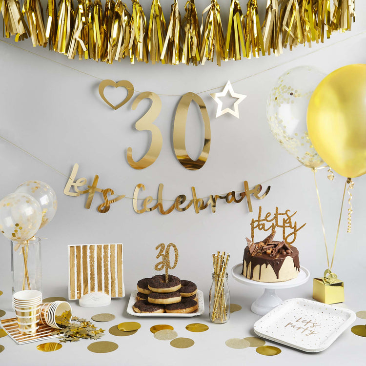 Metallic Mix Up Gold Lets Celebrate Customisable Card Banner 2.2m