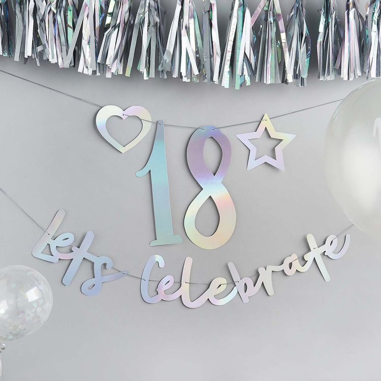 Metallic Mix Up Iridescent Lets Celebrate Customisable Card Banner 2.2m