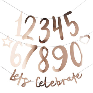 Metallic Mix Up Rose Gold Lets Celebrate Customisable Card Banner 2.2m