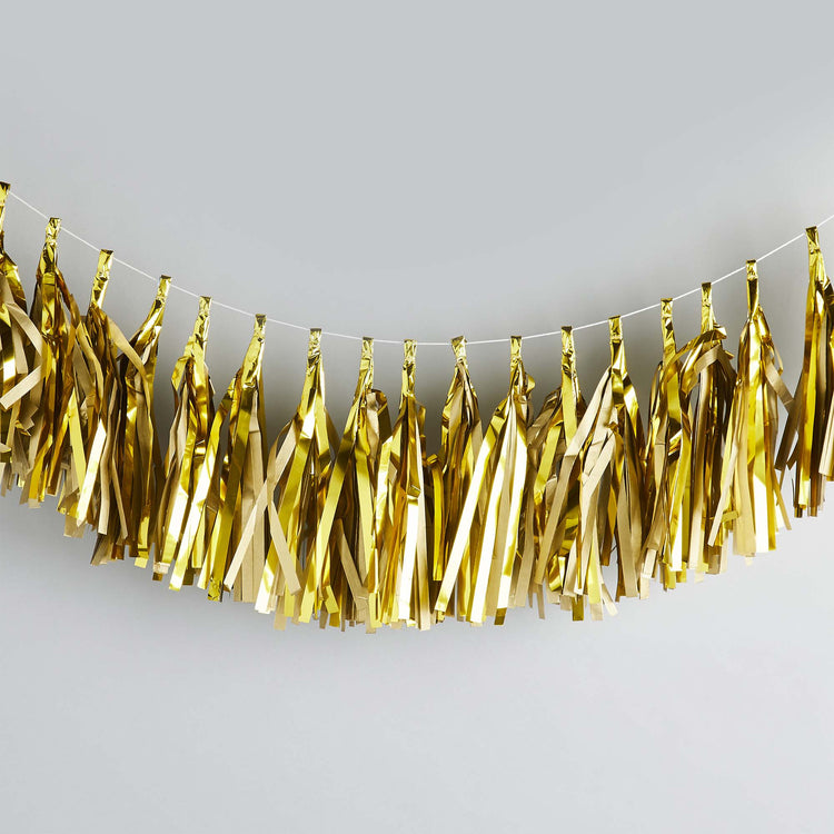 Metallic Mix Up Gold Tassel Garland 2m