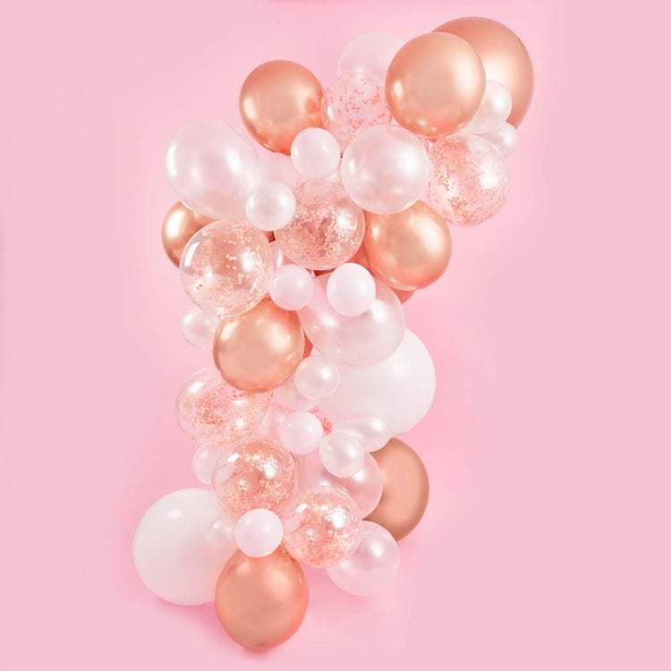 Metallic Mix Up Rose Gold Balloon Arch Kit