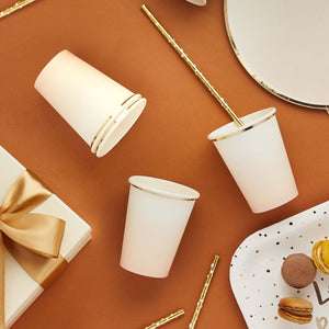 Ombre Metallic Gold & Peach Ombre 250ml Paper Cups