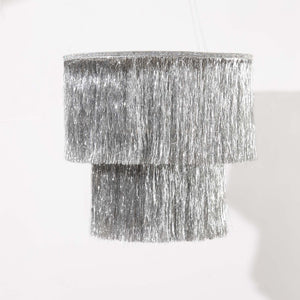 Disco Party Silver Fringe Chandelier