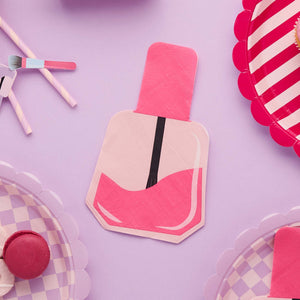 Pamper Party Nail Varnish Shaped Napkins