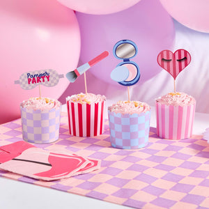Pamper Party Make Up Food Picks & Food Cup Set
