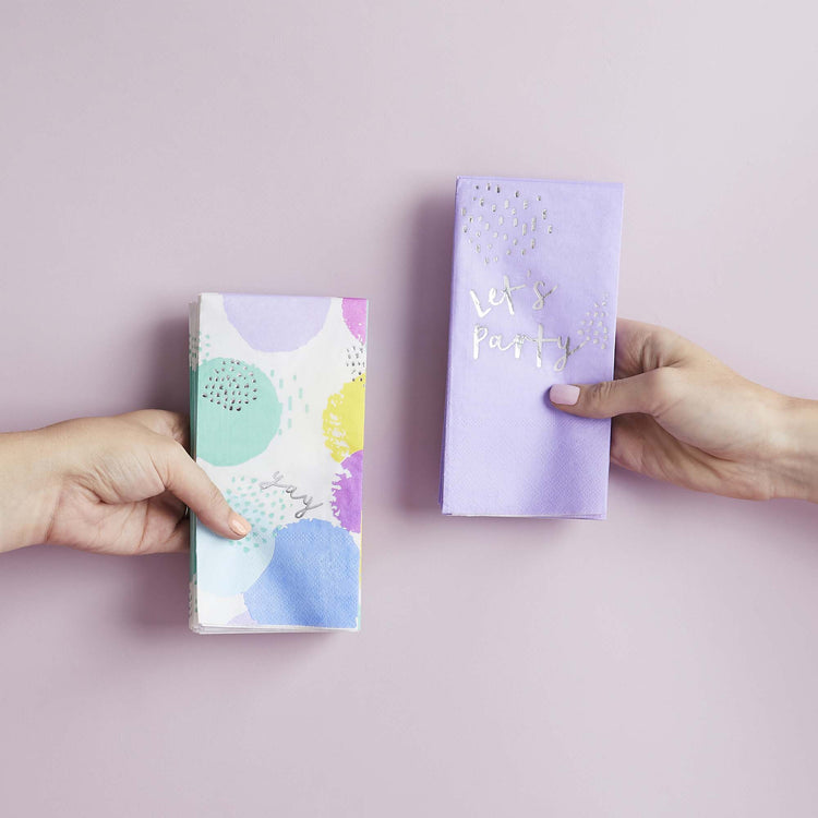Pastel Pop Shaped Napkins