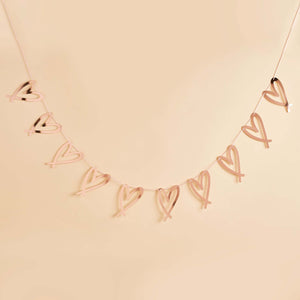 She said yaaas Rose Gold Heart Garland 2m